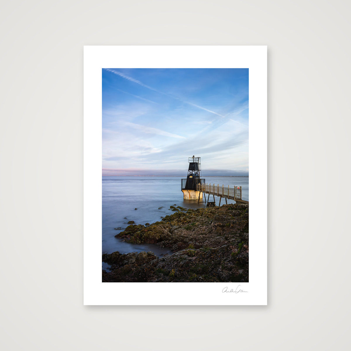 Portishead Lighthouse and the Severn Estuary — A4 (21×30cm) Print only