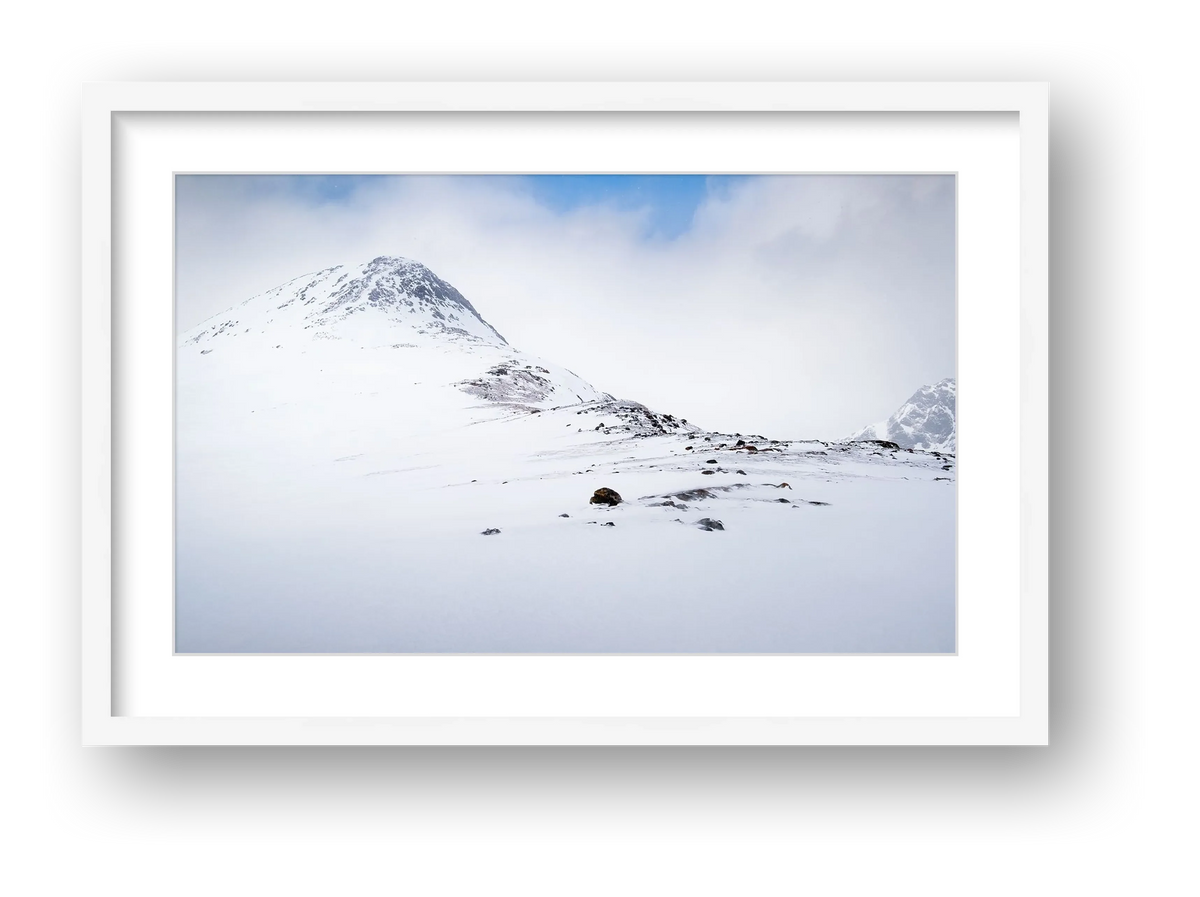 Unknown peak, Kvaløya Norway; Breadcrumbs — framed