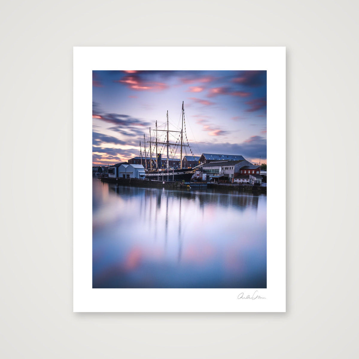 SS Great Britain at Sunset, Bristol Harbourside — 28×35cm Print only