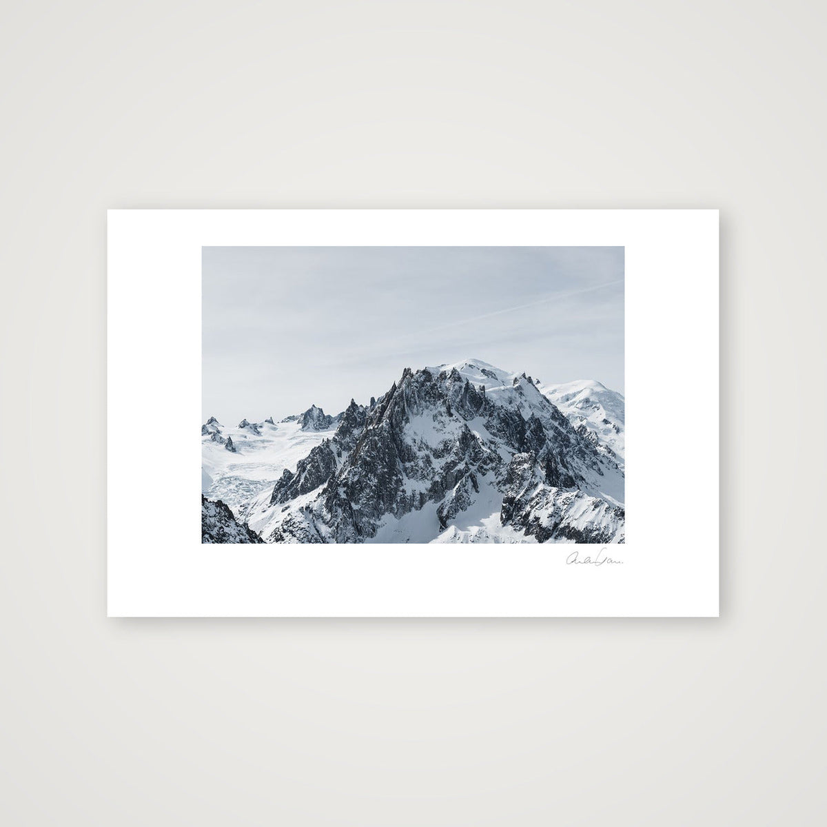 The Mont Blanc Massif, Chamonix — 45×30cm Print only