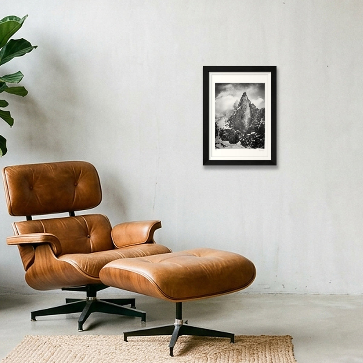 The Dru, Chamonix Mont Blanc — A4 (21×30cm) Black Frame