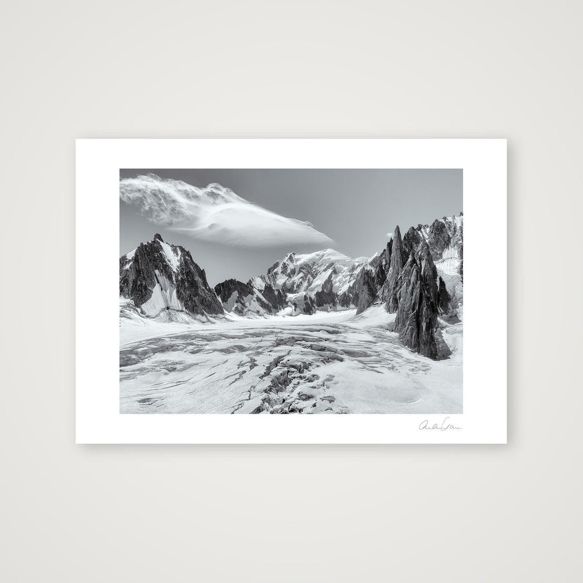 The Vallee Blanche — A3 (42×30cm) Print only