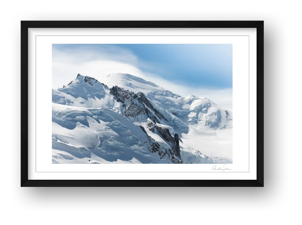 Windswept Summit, Mont Blanc — framed