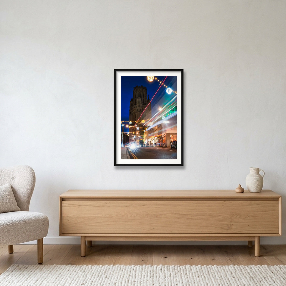 Christmas Lights on Park Street, Bristol — 59×84cm Black Frame