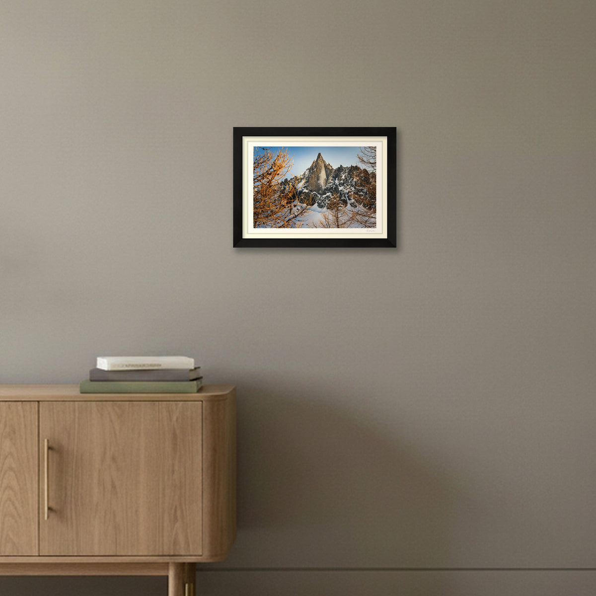 Les Drus: Through the Trees — A4 (30×21cm) Black Frame