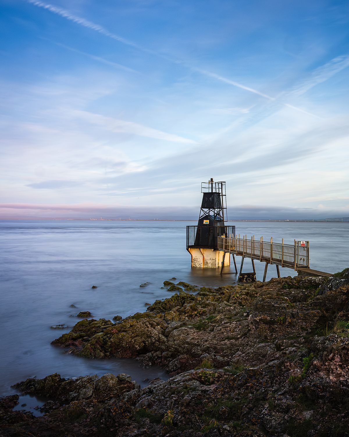 Portishead Lighthouse and the Severn Estuary