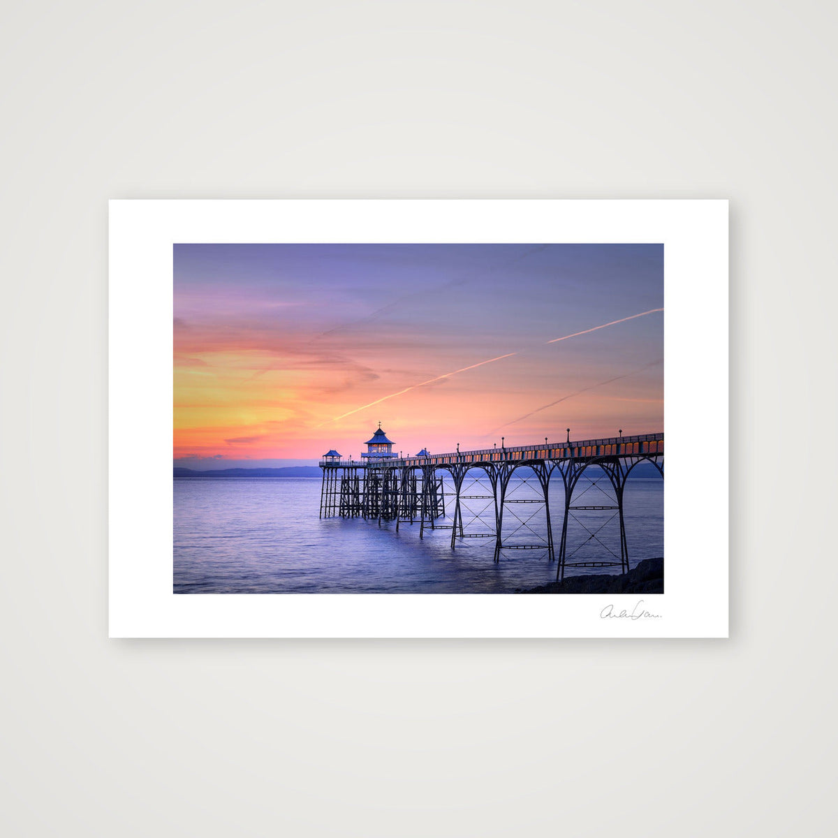 Clevedon Pier Sunset — A4 (30×21cm) Print only