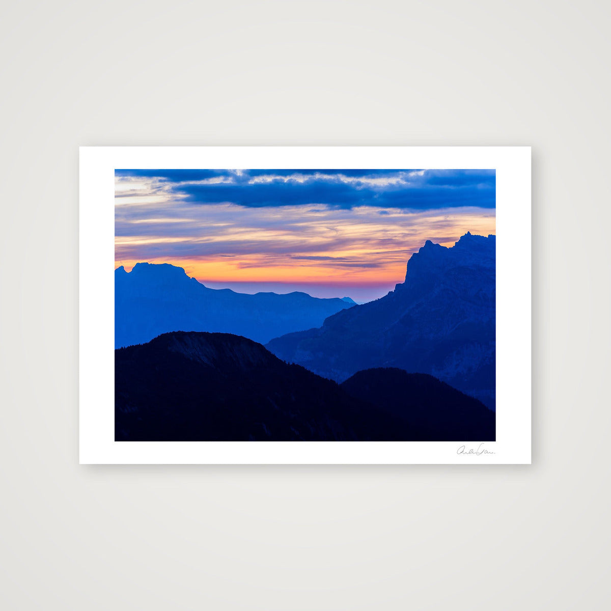 Geneva view, Chamon ix Mont Blanc — 84×59cm Print only