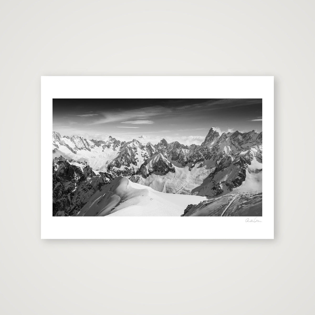 High Mountain Peaks, Chamonix Mont Blanc — 100×70cm Print only