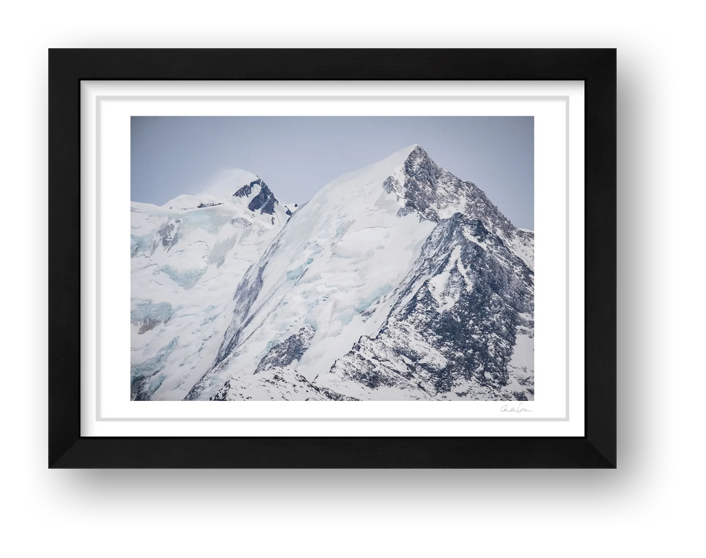 Mont Blanc and the Aiguille du Bionnassay — framed
