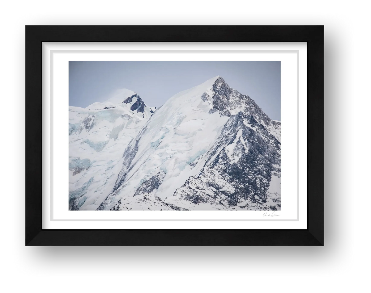Mont Blanc and the Aiguille du Bionnassay — framed