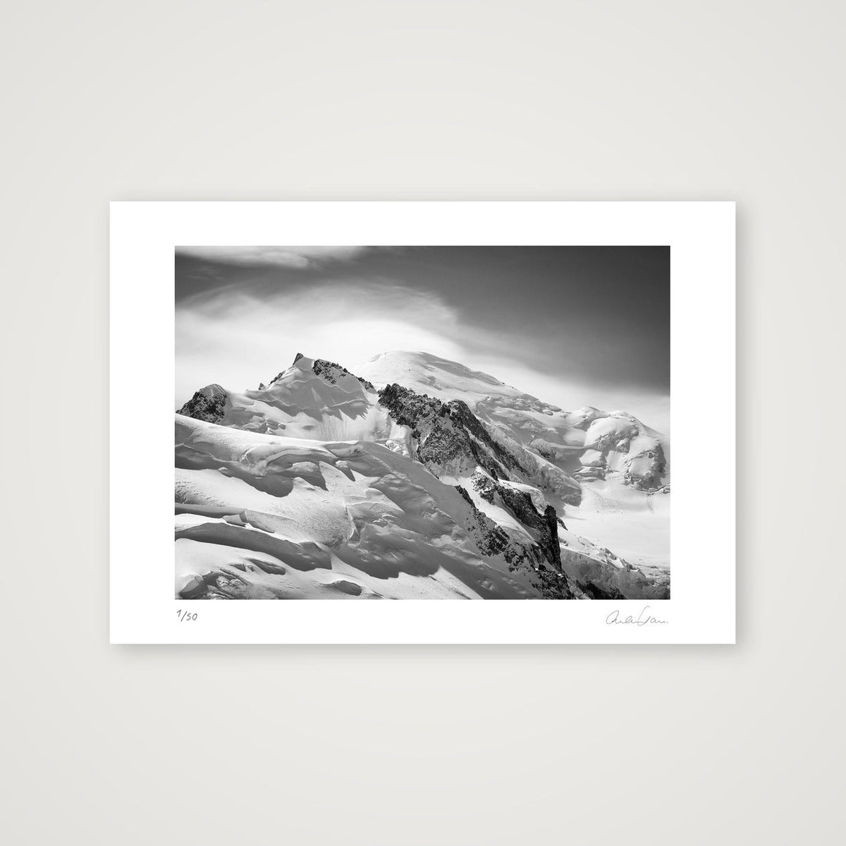 Mont Blanc from Aiguille du Midi, Chamonix Mont Blanc — A4 (30×21cm) Print only